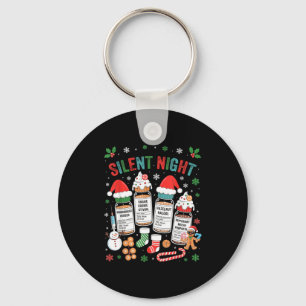 Retro Profol Silent Night Icu Nurses Funny Merry C Key Ring