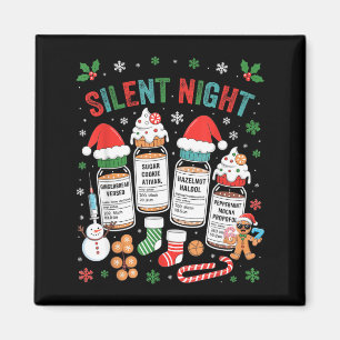 Retro Profol Silent Night Icu Nurses Funny Merry C Magnet