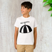 Retro Propeller Beanie Whimsical Black and White
