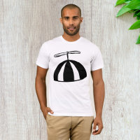 Retro Propeller Beanie Whimsical Black and White 
