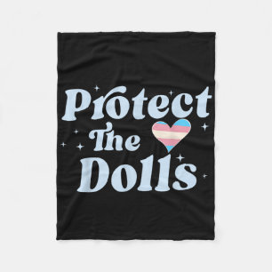 Retro Protect The Dolls Gender Equality Human Righ Fleece Blanket