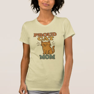 Retro Proud Cat Mum T-Shirt Gift For Cat Mum