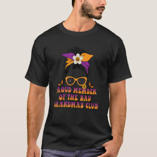 Retro Proud Member Of The Bad Grandmas Club Groovy T-Shirt