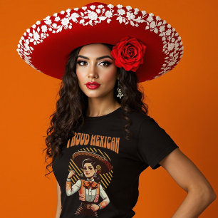Retro Proud Mexican Mariachi Hispanic Heritage T-Shirt