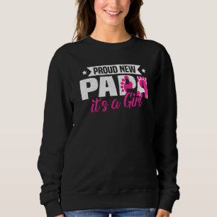 Retro Proud New Papa It's A Girl Gender Reveal Sweatshirt