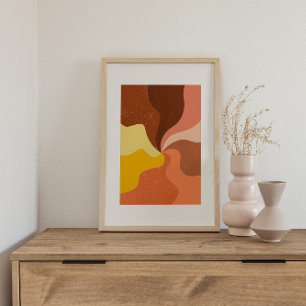 Retro psychedelic Groovy Colourful poster