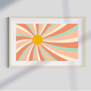 Retro psychedelic Groovy Colourful poster