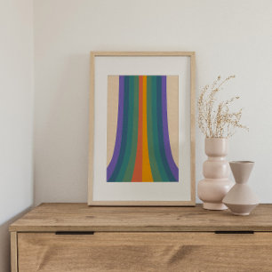 Retro psychedelic Groovy Colourful poster
