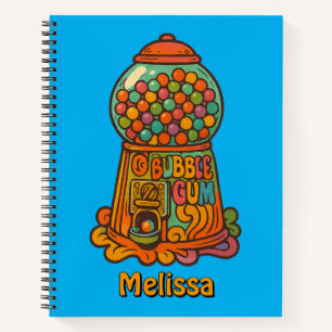 Retro Psychedelic Gumball Machine Notebook
