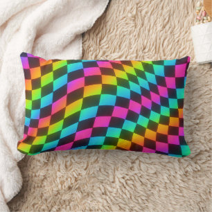 Retro Psychedelic Lumbar Vibe Pillow