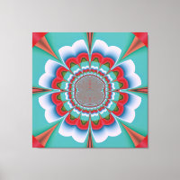 Retro Psychedelic Mandala Bloom Abstract Art