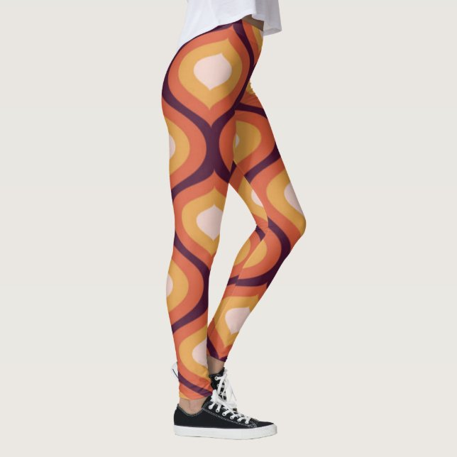 Retro Psychedelic Mandala Yoga Pants Colourful (Right)