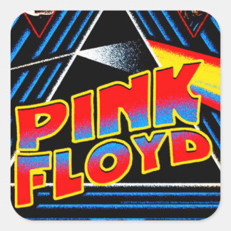 Retro Psychedelic Rock Inspired Abstract Guitar Ph Square Sticker