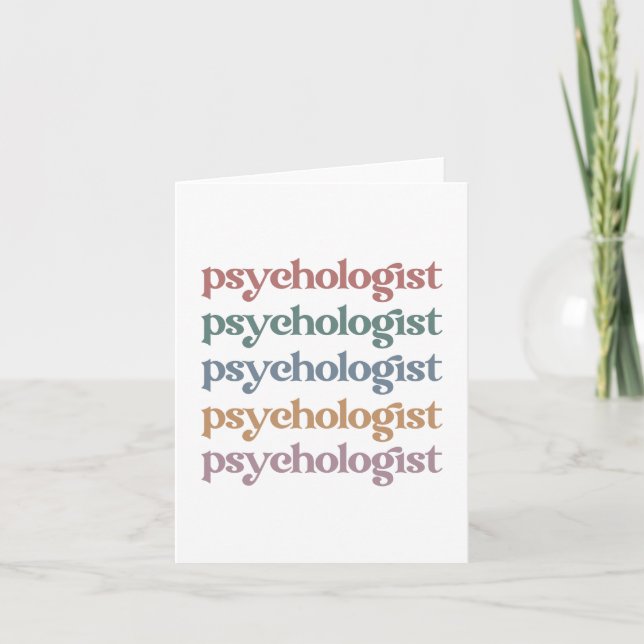 Retro Psychologist Psychology Student Graduation Card (Front)