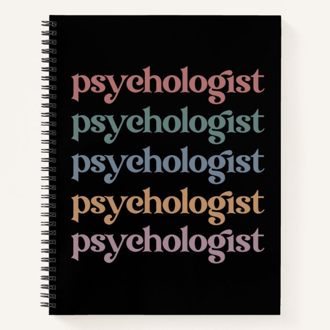 Retro Psychologist Psychology Student Graduation Notebook (Front)