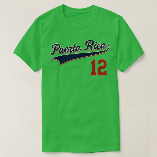 Retro Puerto Rico Beisbol  Jersey Boricua Baseball T-Shirt (Design Front)