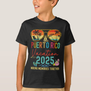 Retro Puerto Rico Vacation 2025 Memories Matching T-Shirt
