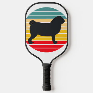 Retro Pug Pickleball Paddle
