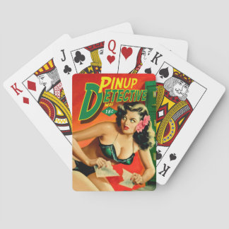 Retro Pulp Magazine Design Detective Pinup Playing Cards