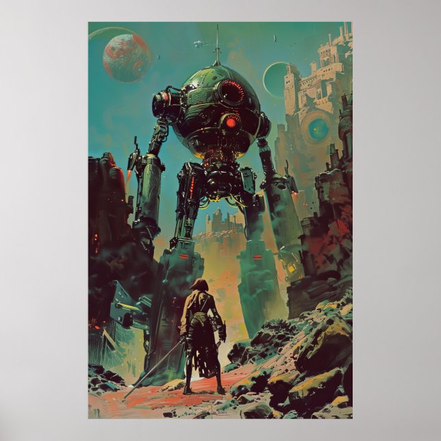 Retro Pulp Sci-Fi Ilya Repin Poster (Front)