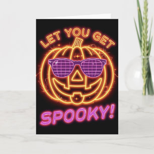 Retro Pumpkin Disco Halloween Greeting Card – 5x7