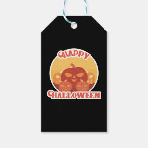 Retro Pumpkin Halloween Vintage Art Fall Happy Gift Tags