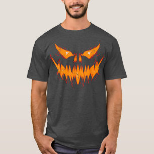 Retro Pumpkin Jack O Lantern Scary Pumpkin Face Ha T-Shirt