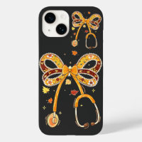 Retro Pumpkin Nurse Life Stethoscope Fall Autumn