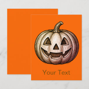 Retro Pumpkin Orange Card