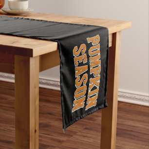 Retro Pumpkin Season Cute Fall Gift Halloween  Short Table Runner