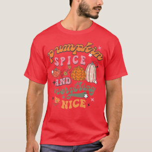 Retro Pumpkin Spice And Everything Fall Autum Than T-Shirt
