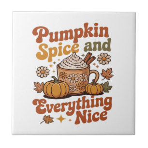 Retro Pumpkin Spice Everything Nice Classic T-Shir Tile