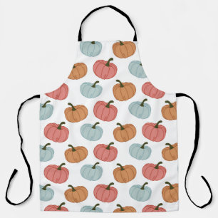 Retro Pumpkin Thanksgiving Seamless Pattern Apron