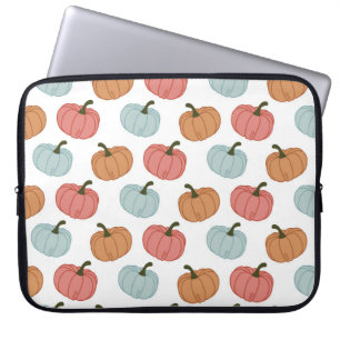 Retro Pumpkin Thanksgiving Seamless Pattern Laptop Sleeve