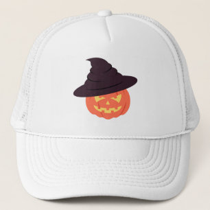 Retro Pumpkin Trucker Hat – Orange Hallowen