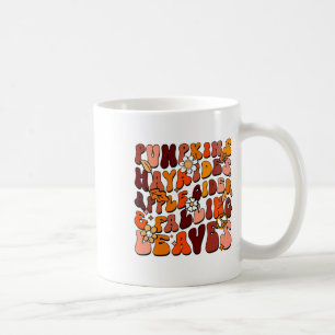 Retro Pumpkins Hayrides Apple Cider And Falling Le Coffee Mug
