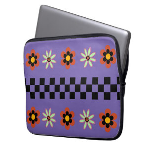Retro Punk Flowers Laptop Sleeve