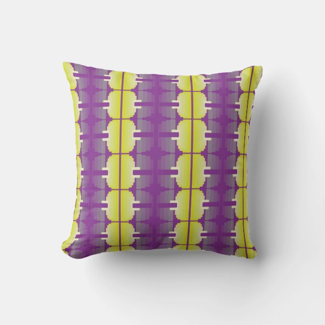 Retro Purple and Yellow Cushion (Front)