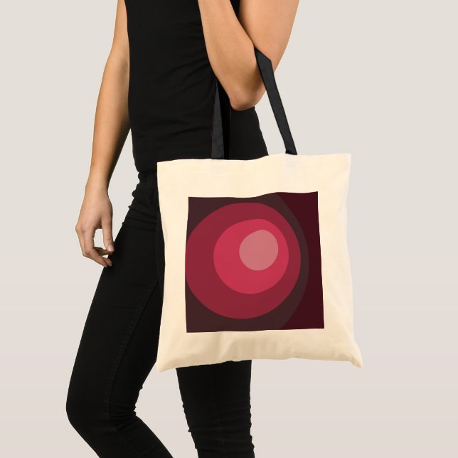 Retro Purple Circles Tote Bag (Front (Product))