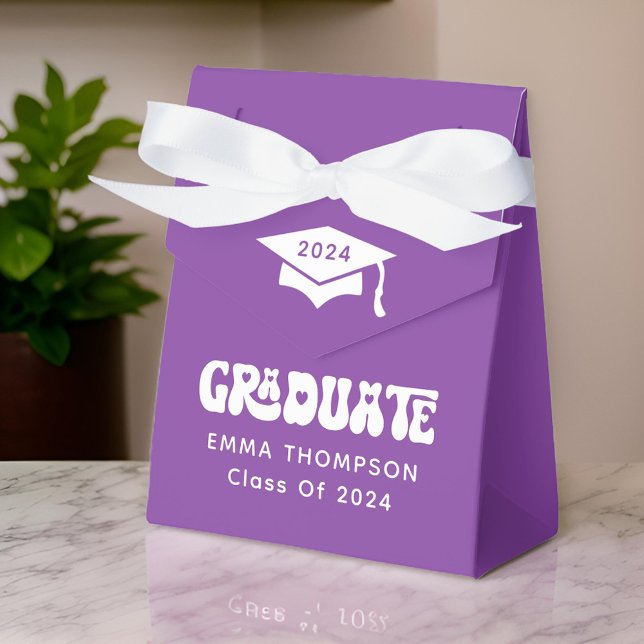 Retro Purple Graduate Class Of 2024 Favour Box (Creator Uploaded)