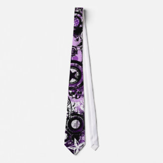 Retro purple grunge tie