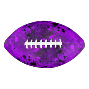 Retro Purple Paint Splatter Football