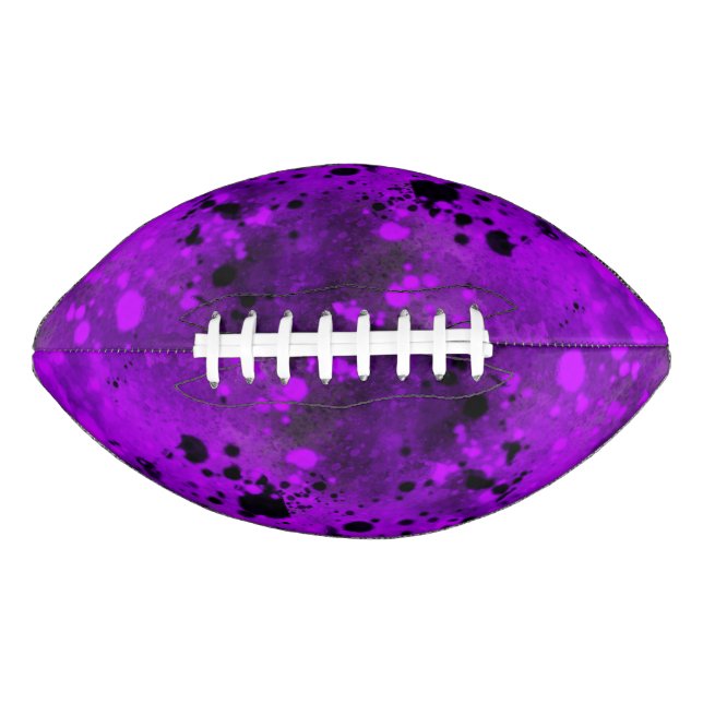 Retro Purple Paint Splatter  Football (Front)