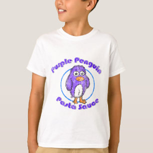Retro Purple Penguin Pasta Sauce T-Shirt