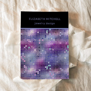 Retro Purple Pink Blue Disco Earring Display Card