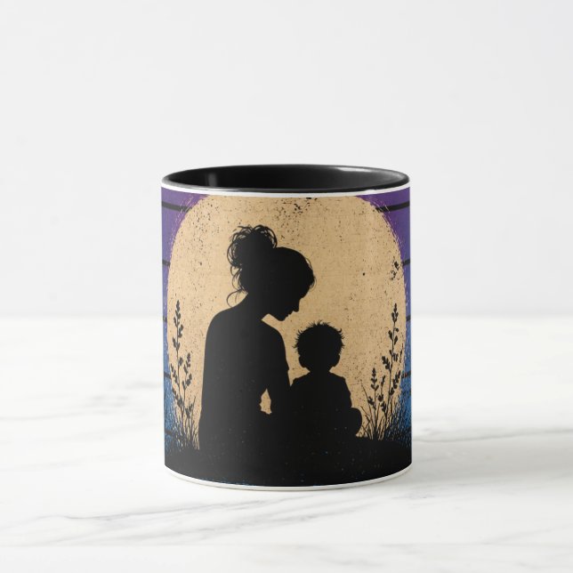 Retro Purple Sunset Mother’s Day Mug (Center)