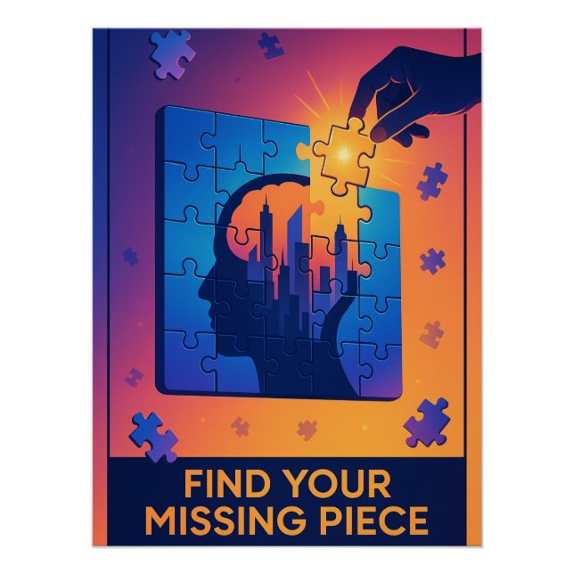 Retro puzzle game abstract for lover poster (Front)