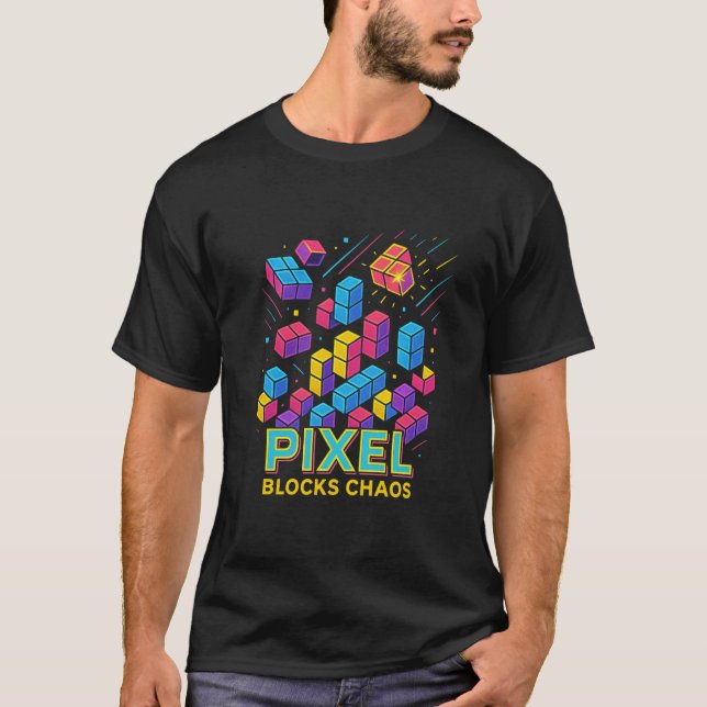Retro puzzle game abstract T-Shirt (Front)