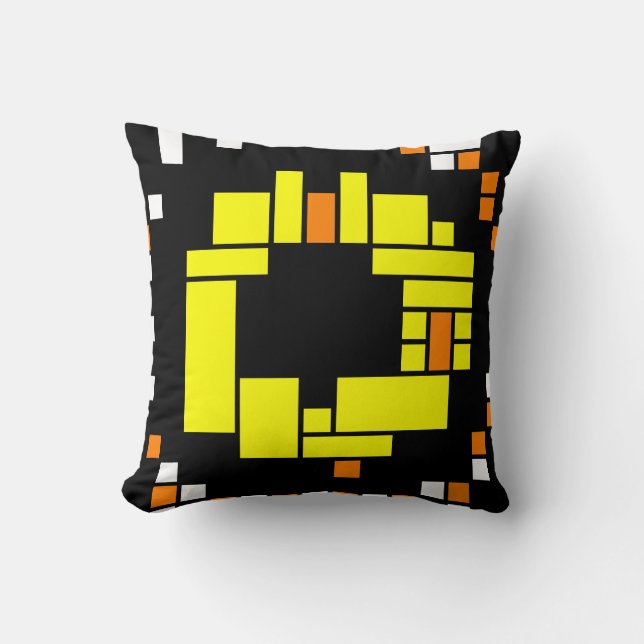 Retro Puzzle Pattern Pillow (Front)