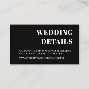 Retro QR RSVP Wedding Website Enclosure Card